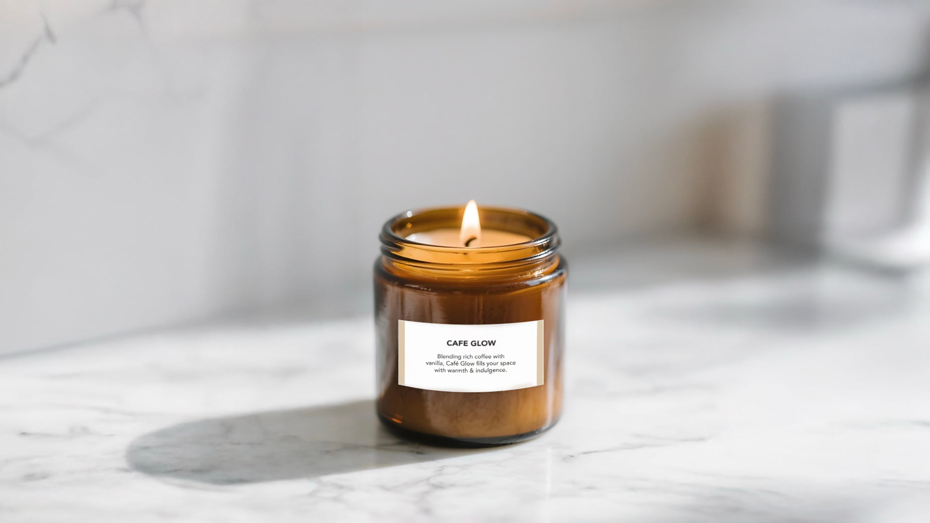 Cafe Glow Coffee-Scented Candle | Hand-Poured Coconut Wax | Cozy Home Fragrance